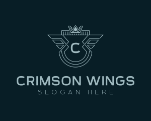 Wings Crown Company logo design