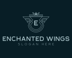 Wings Crown Company logo design