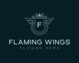 Wings Crown Company logo design