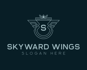 Wings Crown Company logo design