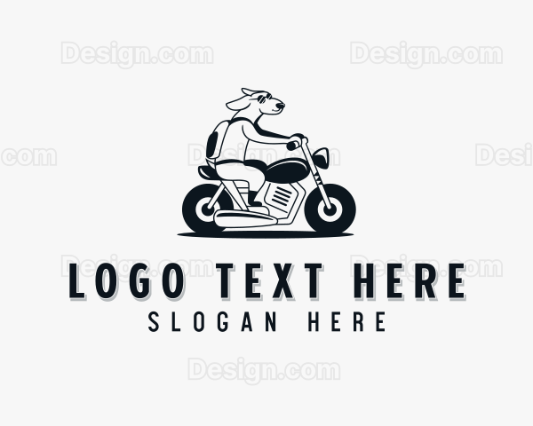 Motorbike Pet Dog Logo