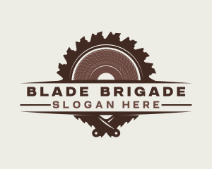 Saw Blade Carpentry logo design