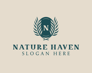 Natural Beauty Wreath logo design