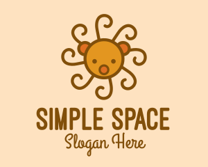 Cute Spiral Bear  logo design