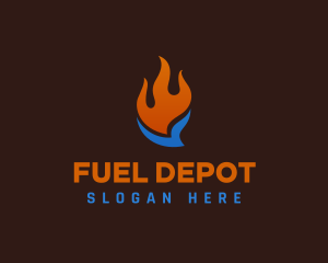 Fuel Ice Fire Ventilation logo design