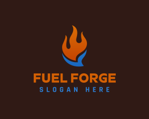Fuel Ice Fire Ventilation logo design
