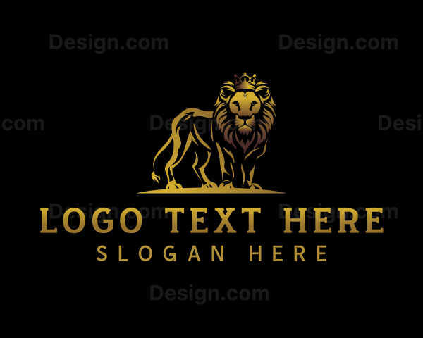 Luxury Crown Lion Logo