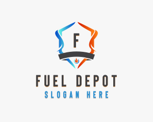 Cooling Heating Fire Shield logo design