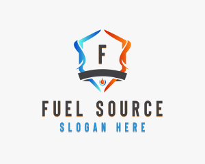 Cooling Heating Fire Shield logo design