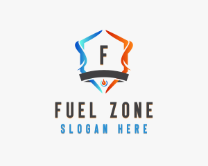 Cooling Heating Fire Shield logo design