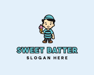 Sweet Ice Cream Dessert logo design