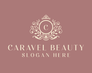 Floral Crown Wedding logo design