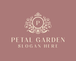 Floral Crown Wedding logo design