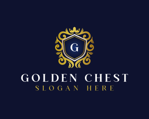 Crown Shield Ornament logo design