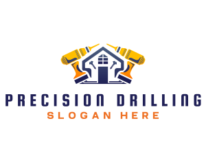 Drill Handyman Repair logo design