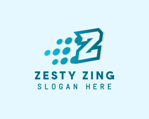 Digital Pixels Letter Z logo design