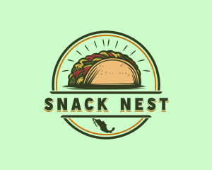 Mexican Taco Snack logo design