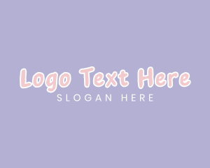 Cute Pastel Wordmark logo