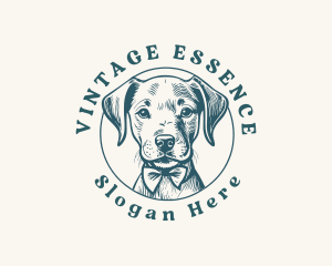 Dog Vintage Puppy logo
