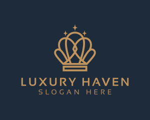 Luxury Gold Crown logo design