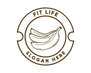 Healthy Banana Fruit Logo