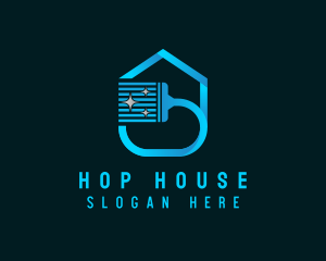 House Cleaning Mop logo design