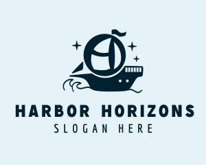 Blue Sea Sailboat logo design