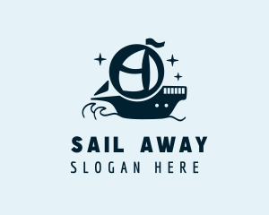 Blue Sea Sailboat logo design