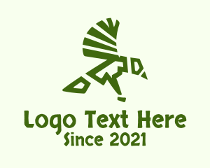 Green Native Bird logo
