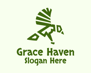 Green Native Bird Logo