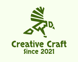 Green Native Bird logo