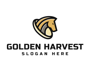 Golden Horse Equine logo design