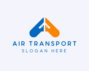 Aviation Plane Letter A logo design