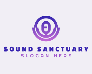 Sound Podcast Mic logo design