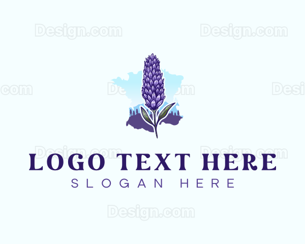 France Lavender Flower Logo