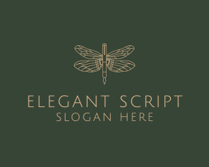 Dragonfly Fountain Pen logo design