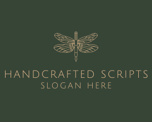 Dragonfly Fountain Pen logo design