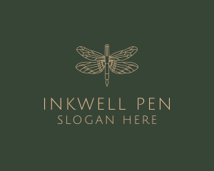 Dragonfly Fountain Pen logo design