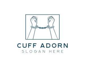 Inmate Prison Handcuffs logo design