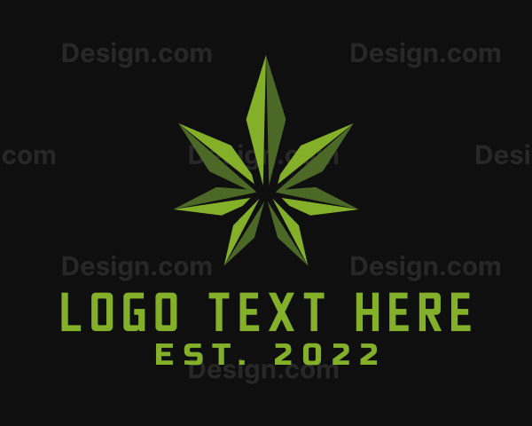 Natural Marijuana Leaf Logo