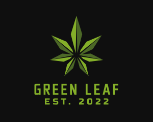 Natural Marijuana Leaf logo design