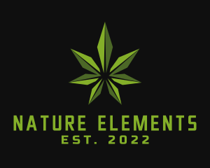 Natural Marijuana Leaf logo design