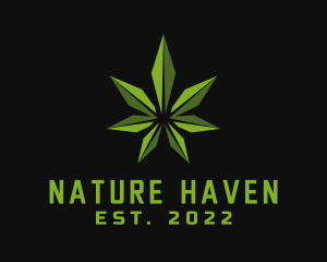 Natural Marijuana Leaf logo design