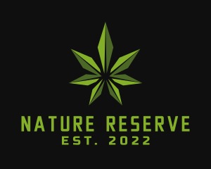 Natural Marijuana Leaf logo design