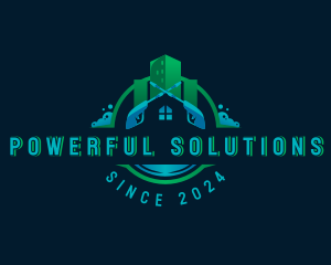 Power Washer Sanitation logo design