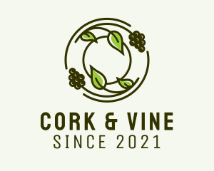 Vineyard Grapes Agriculture  logo design