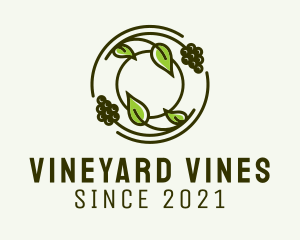 Vineyard Grapes Agriculture  logo design