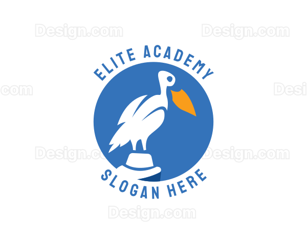 Pelican Bird Wildlife Logo