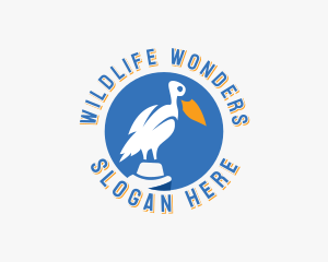 Pelican Bird Wildlife logo design