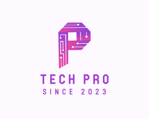 Software Technician Letter P logo